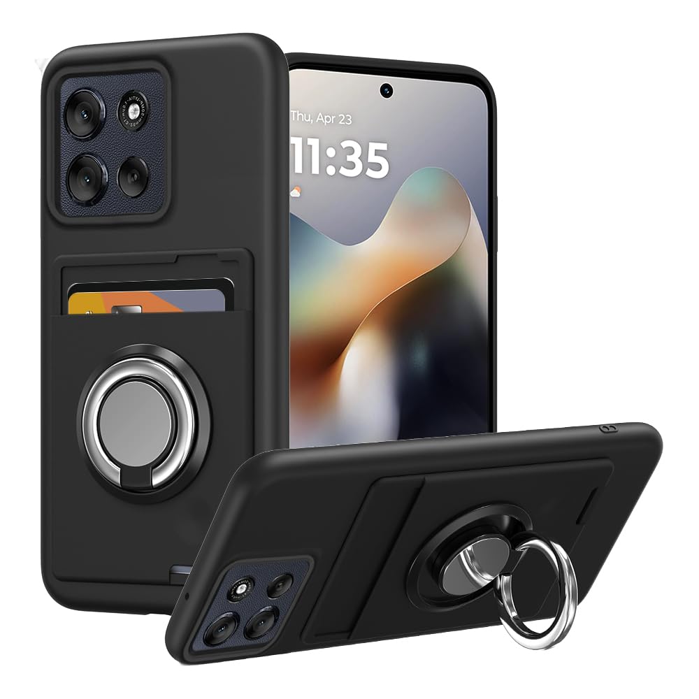 Amazon.co.jp: 対応 moto g66j 5G ケース リング付き カード収納 モト